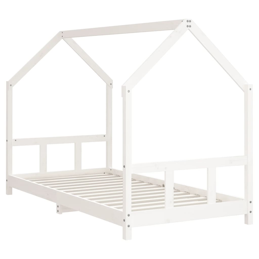 Children's bed white 90x190 cm solid pine wood