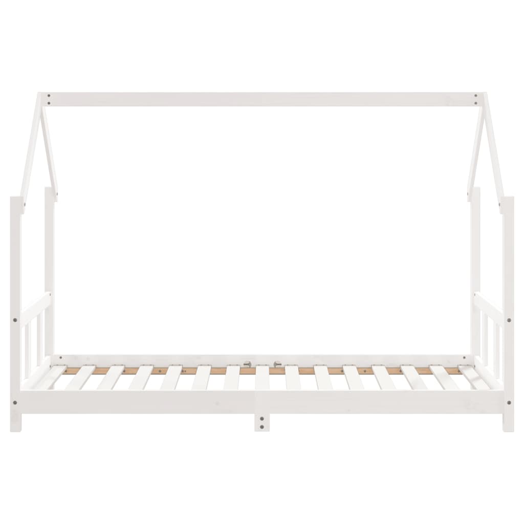 Children's bed white 90x190 cm solid pine wood