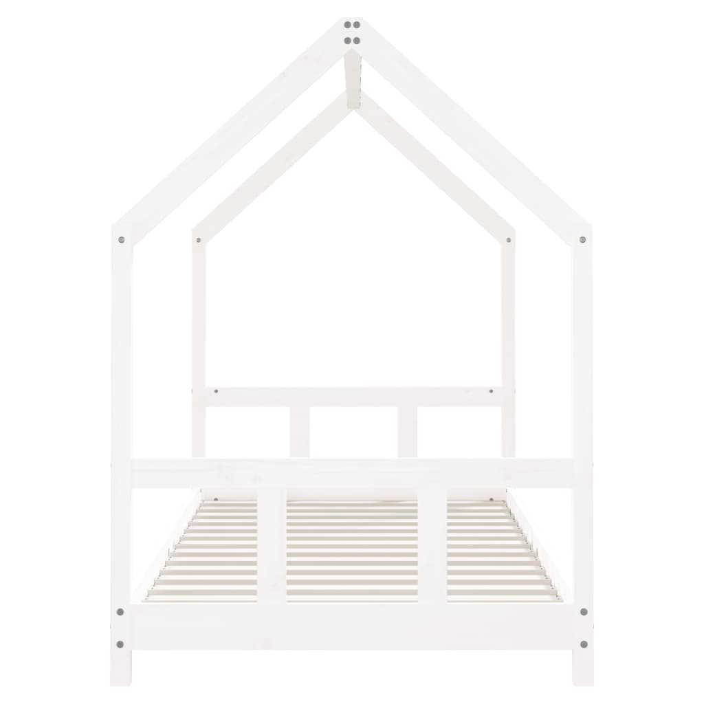 Children's bed white 90x190 cm solid pine wood