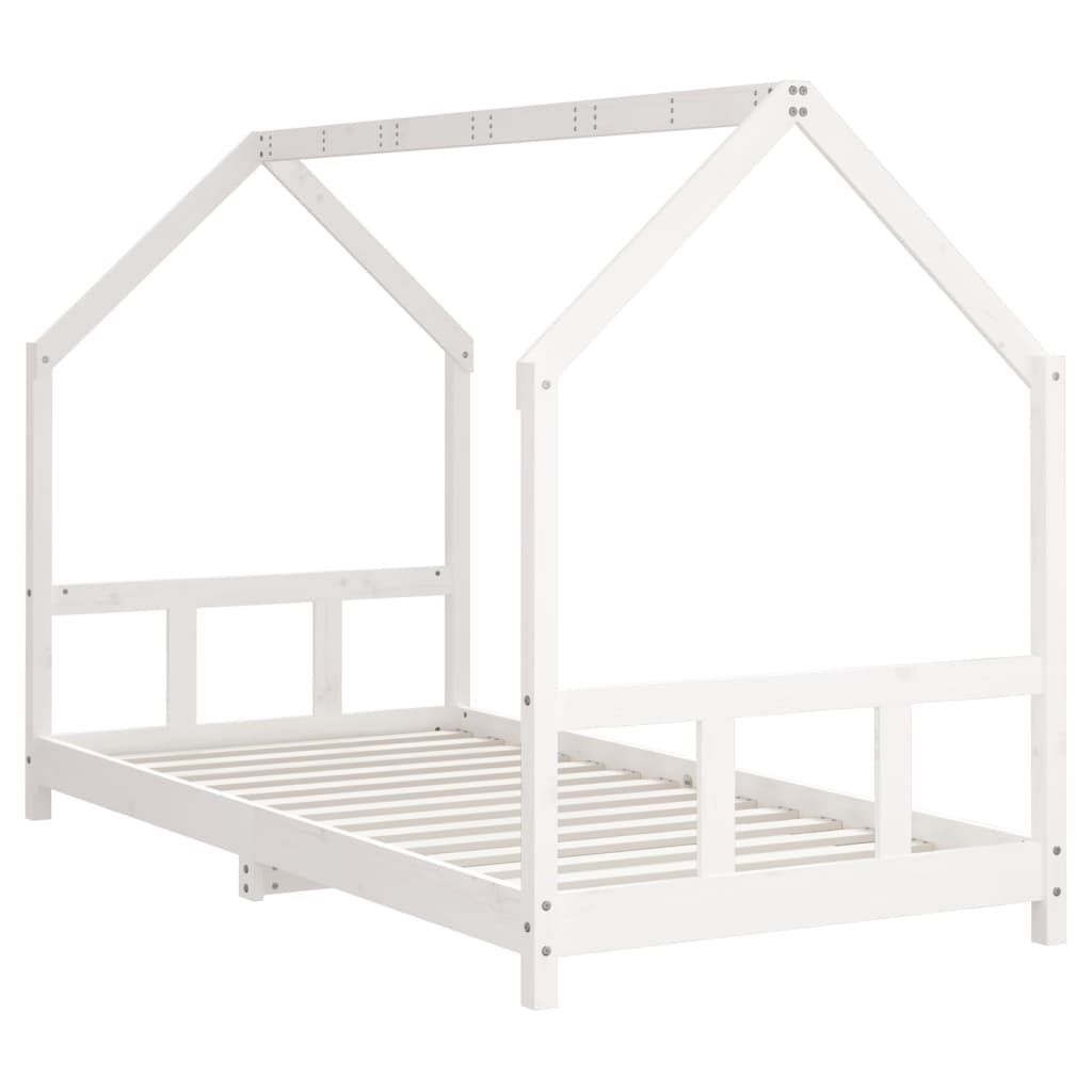 Children's bed white 90x190 cm solid pine wood