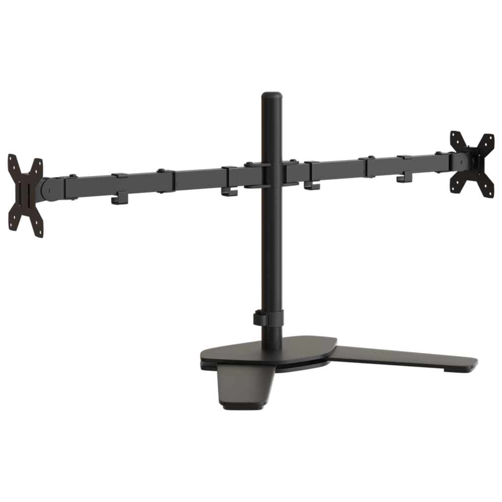 Table mount for 2 monitors black steel VESA 75/100 mm