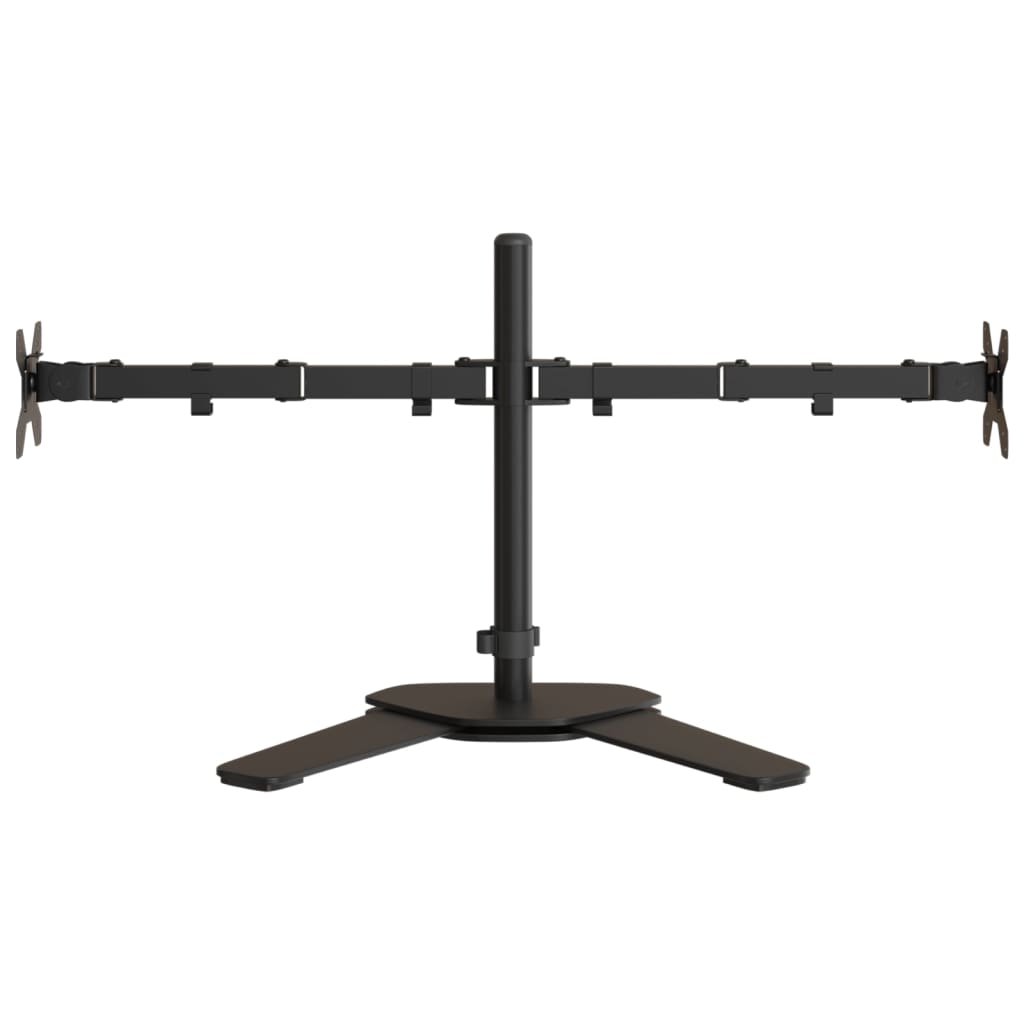 Table mount for 2 monitors black steel VESA 75/100 mm