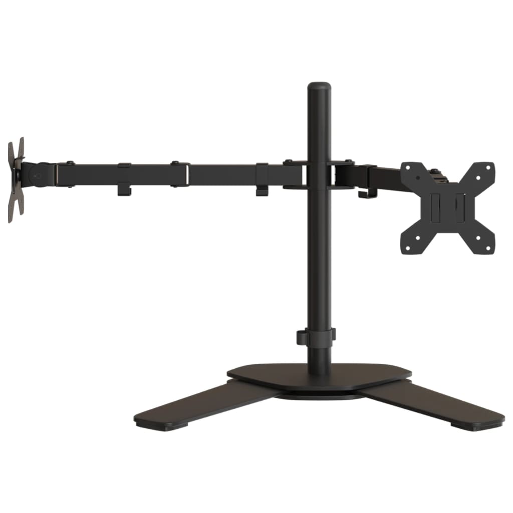 Table mount for 2 monitors black steel VESA 75/100 mm
