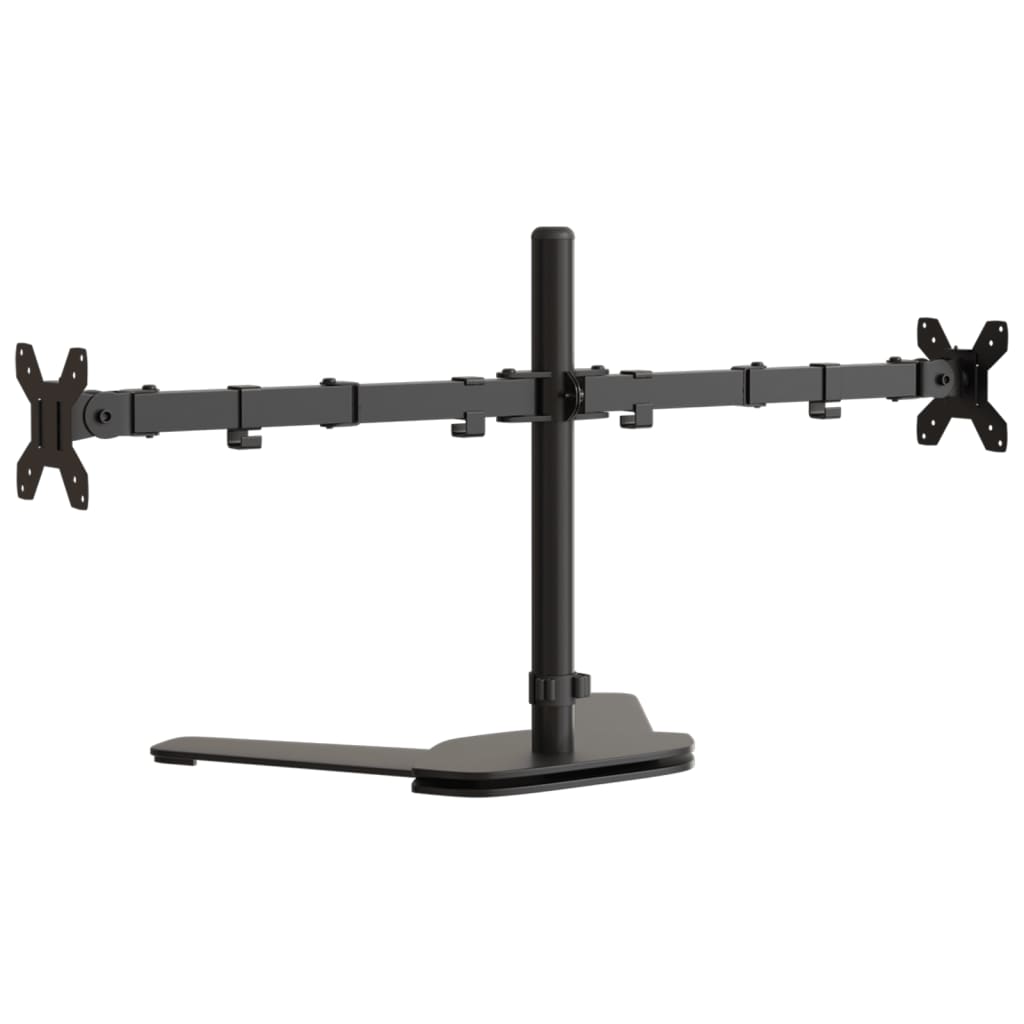 Table mount for 2 monitors black steel VESA 75/100 mm