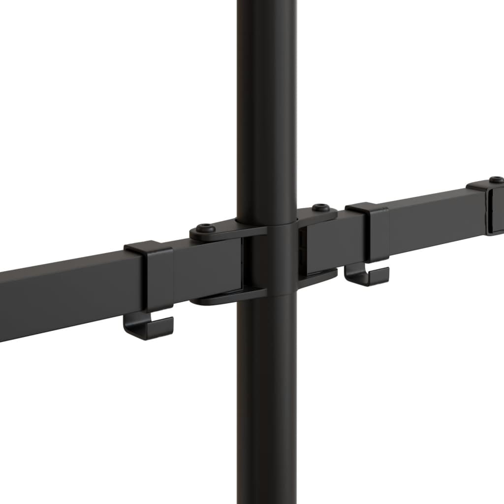 Table mount for 2 monitors black steel VESA 75/100 mm