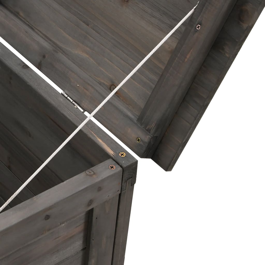 Garden chest anthracite 99x49.5x58.5 cm solid fir wood