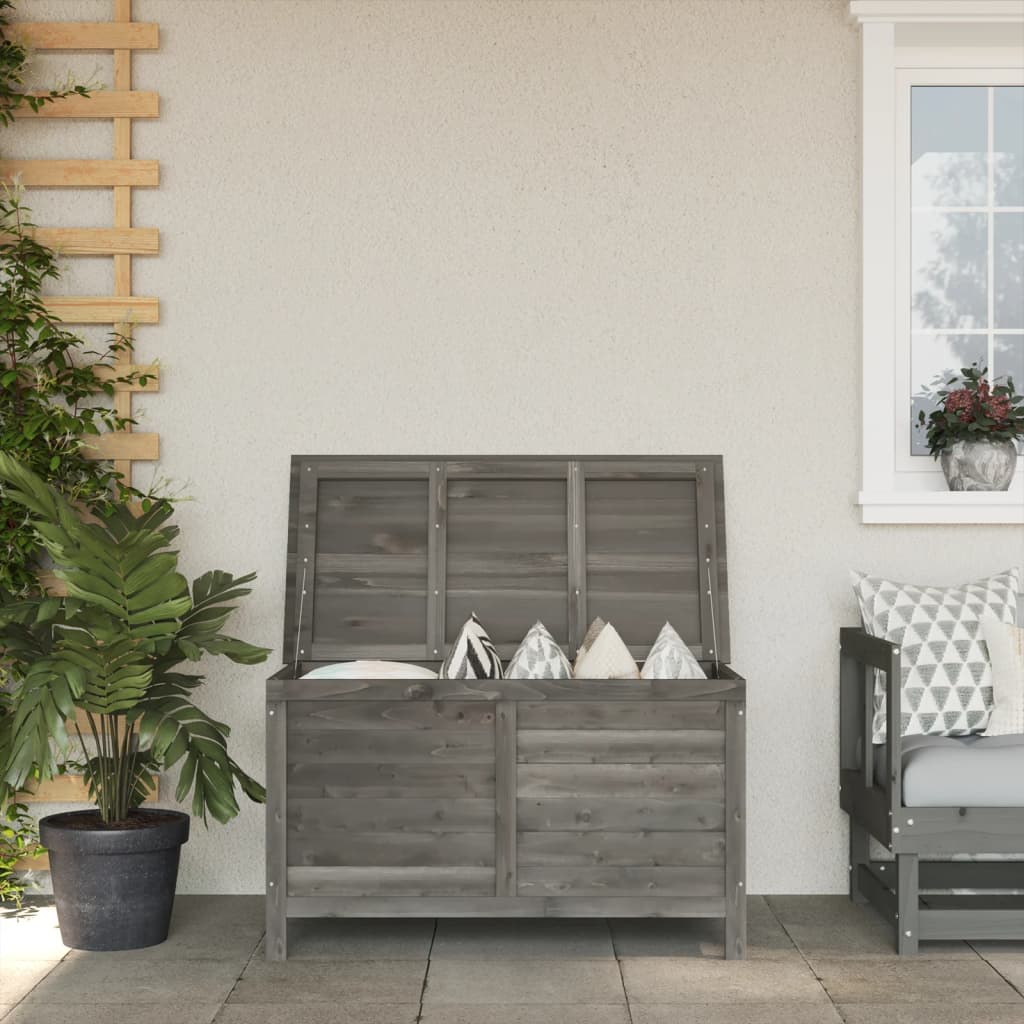Garden chest anthracite 99x49.5x58.5 cm solid fir wood