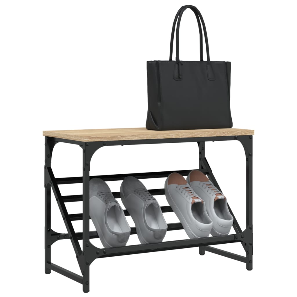 Étagère à chaussures chêne Sonoma 60x30x45 cm en bois