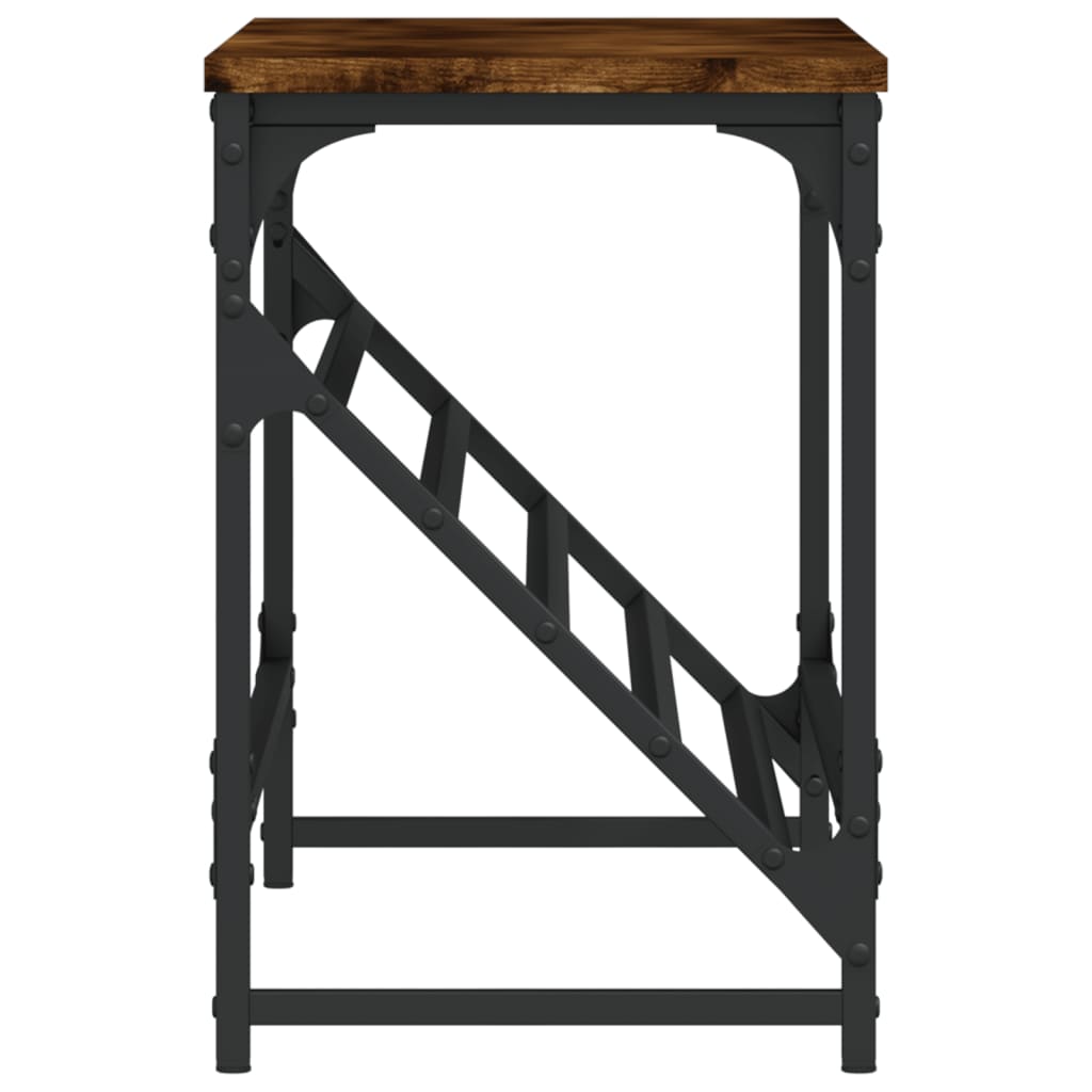 Étagère à chaussures chêne fumé 90x30x45 cm en bois