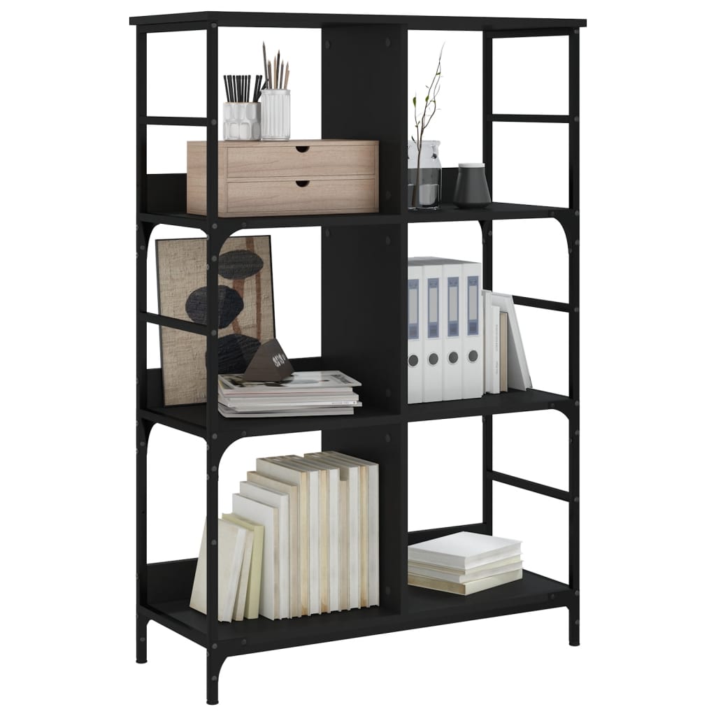Bibliothèque noire 78,5x33x117,5 cm en bois