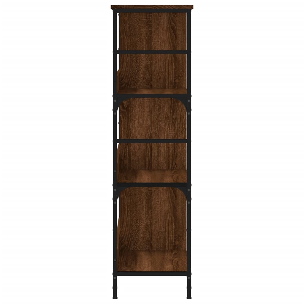 Bibliothèque aspect chêne brun 78,5x33x117,5 cm matériau bois
