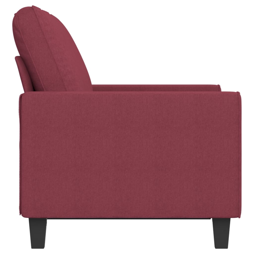 2 seater sofa wine red 120 cm fabric