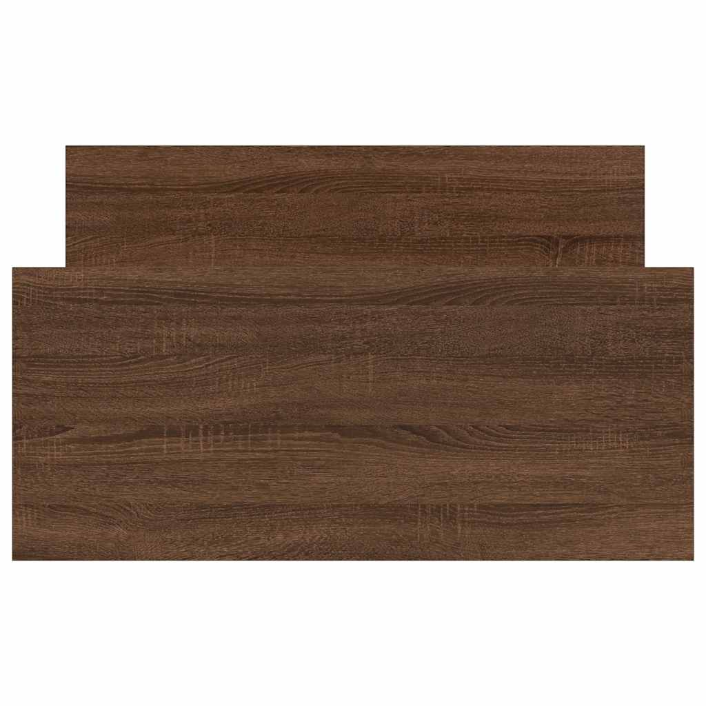 Bettgestell ohne Matratze Braun Eiche 75x190 cm Holzwerkstoff
