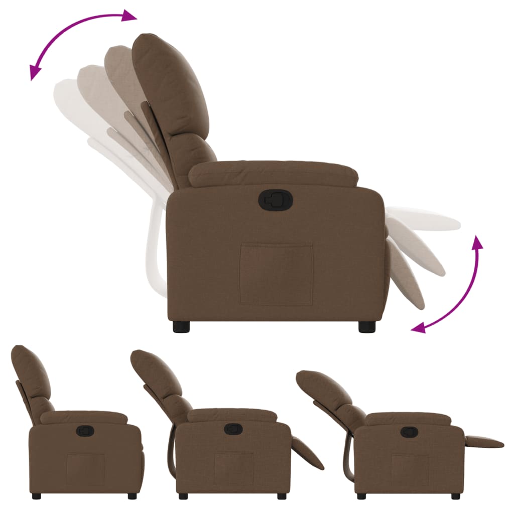 Relaxation chair brown fabric