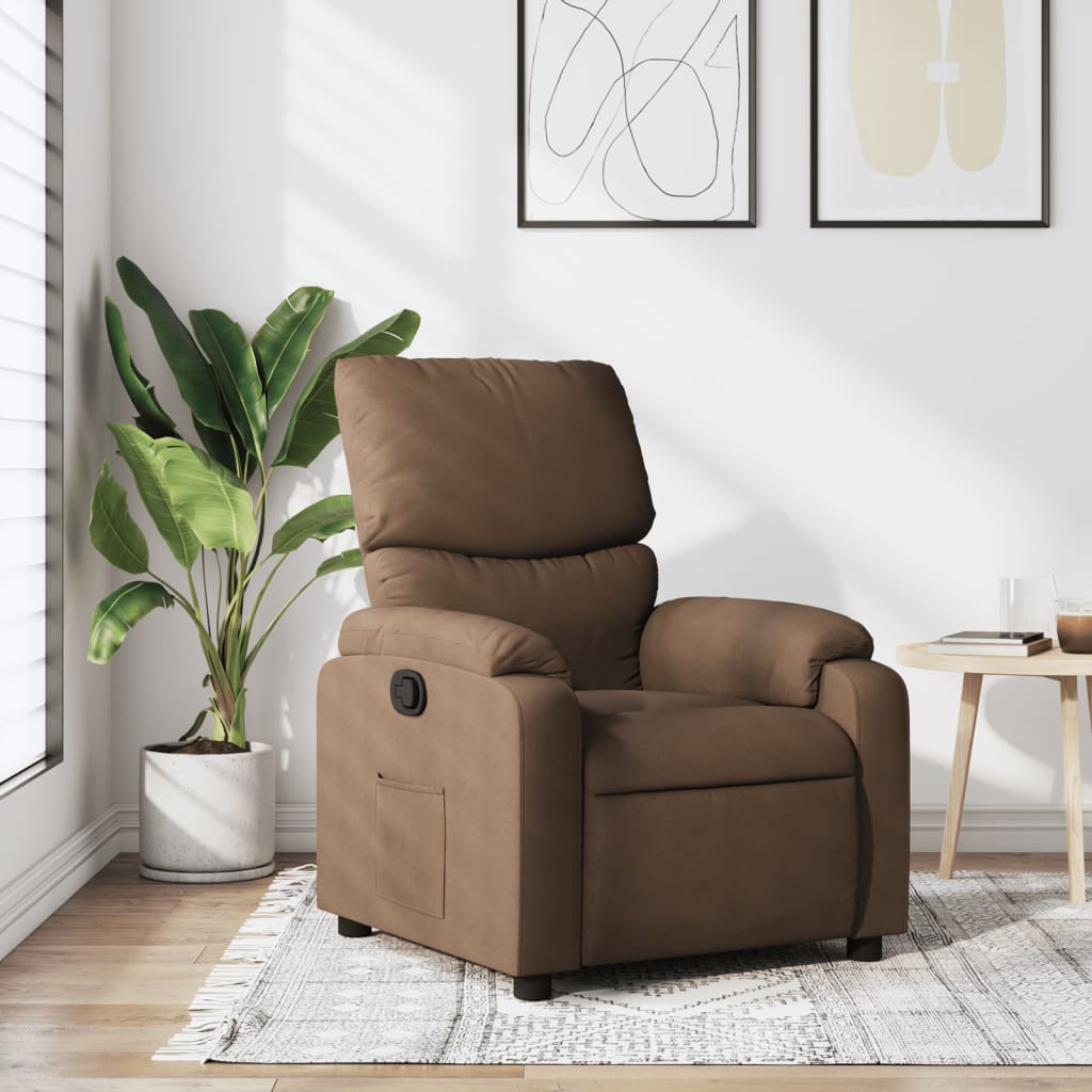 Relaxation chair brown fabric