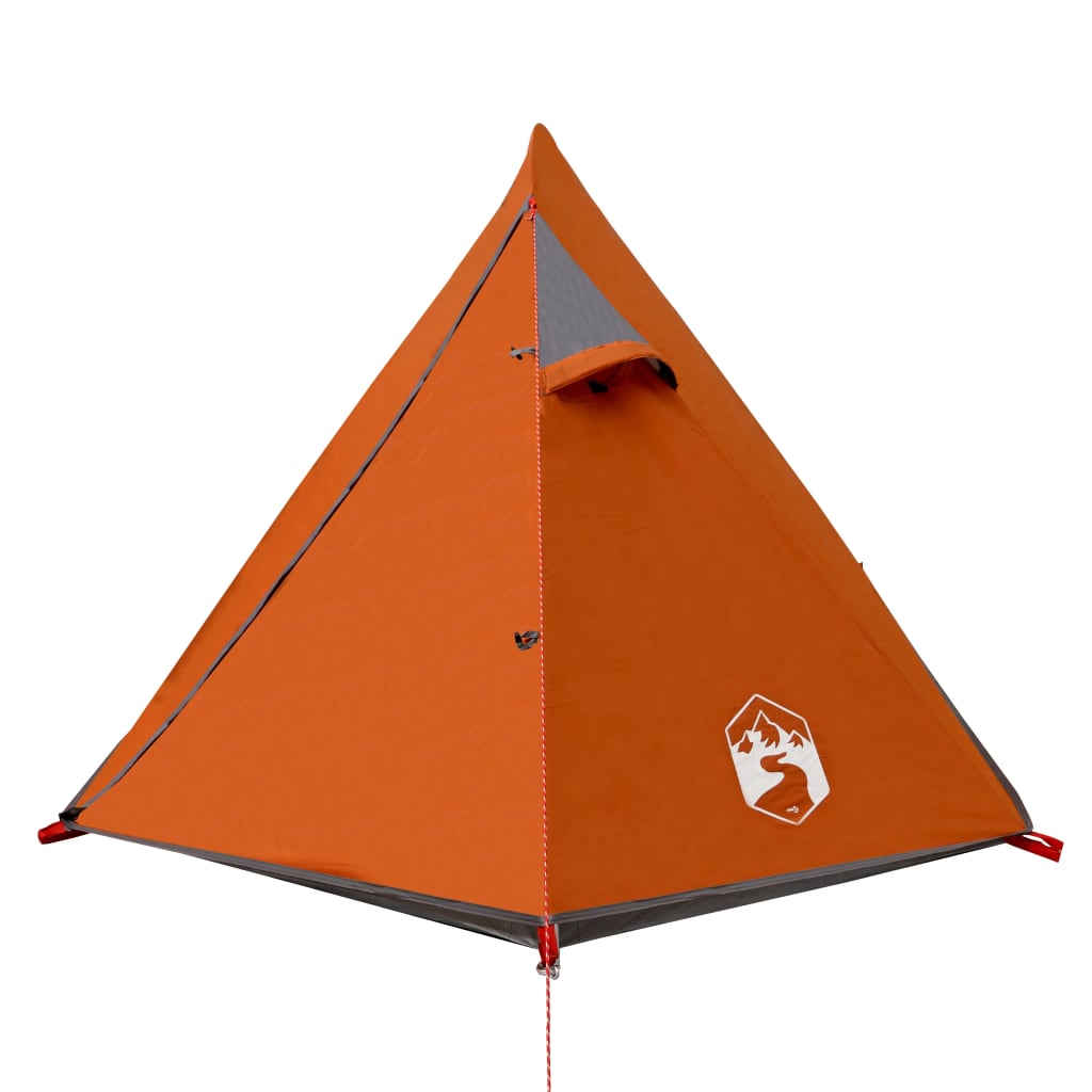 Tente de camping 2 personnes gris & orange 267x154x117 cm 185T taffetas