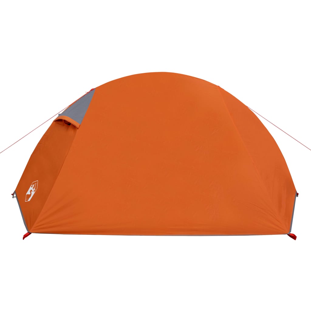 Tente de camping 2 personnes gris & orange 267x154x117 cm 185T taffetas