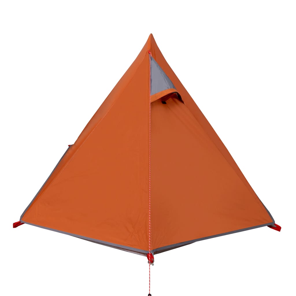 Tente de camping 2 personnes gris & orange 267x154x117 cm 185T taffetas