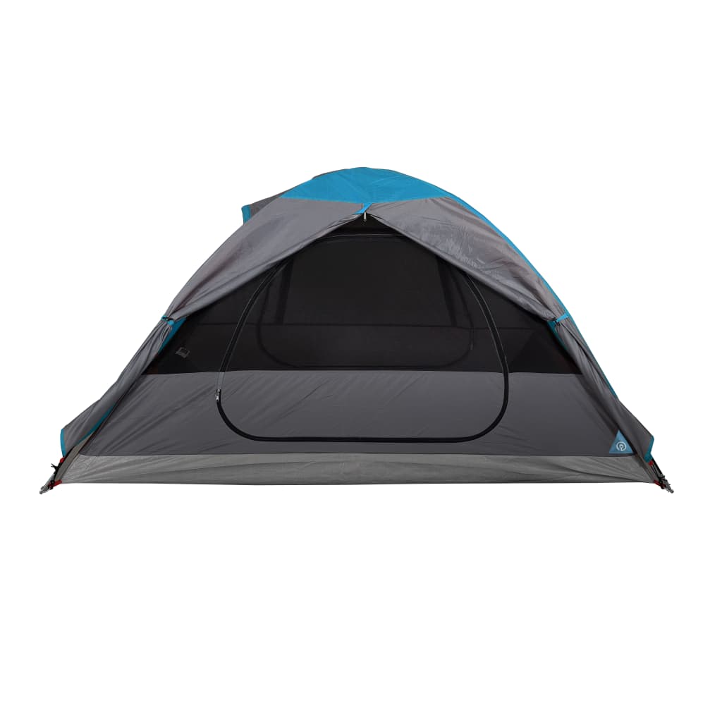 Tente de camping 2 personnes bleue 224x248x118 cm 185T taffetas
