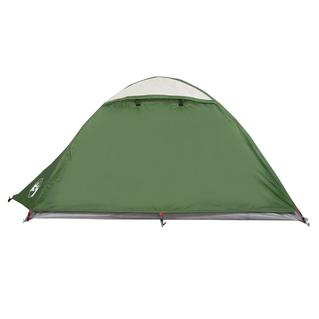 Tente de camping 2 personnes verte 254x135x112 cm 185T taffetas