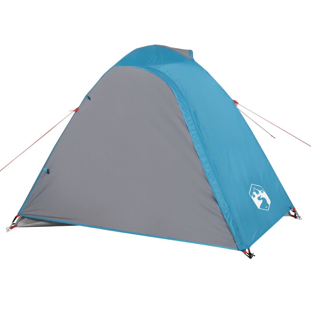 Tente de camping 2 personnes bleue 264x210x125 cm 185T taffetas