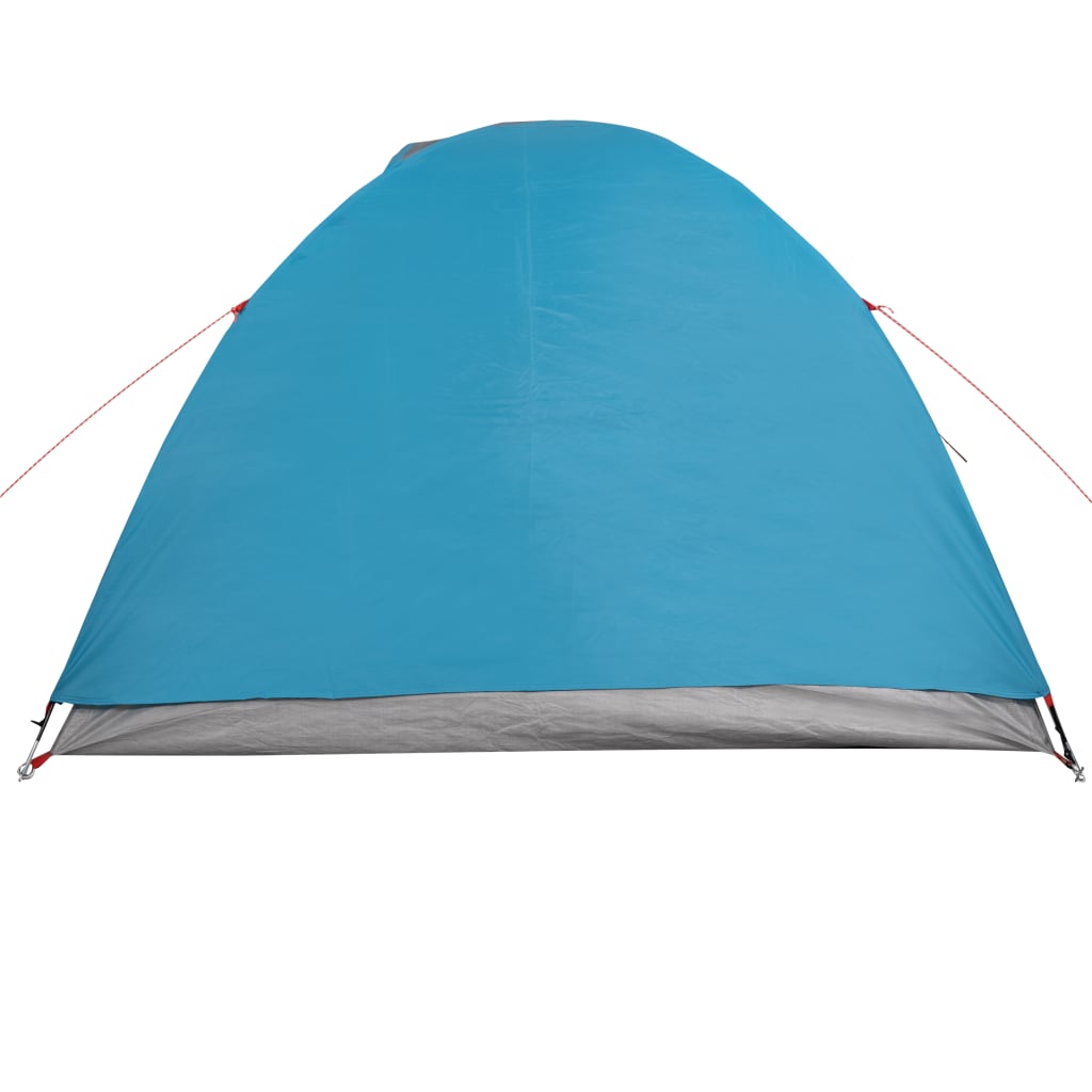 Tente de camping 4 personnes bleue 267x272x145 cm 185T taffetas