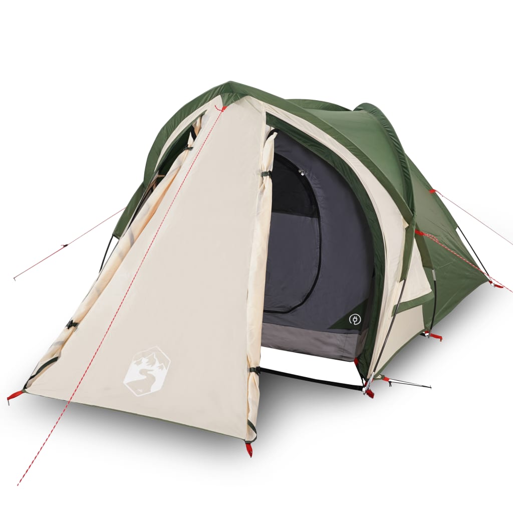 Tente de camping 2 personnes verte 320x140x120 cm 185T taffetas