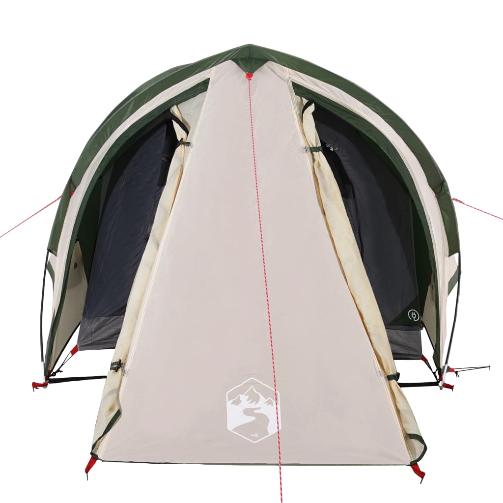 Tente de camping 2 personnes verte 320x140x120 cm 185T taffetas