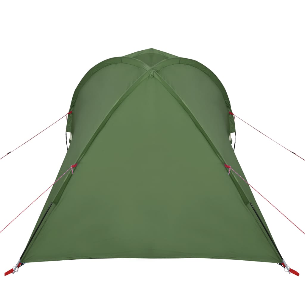 Tente de camping 2 personnes verte 320x140x120 cm 185T taffetas