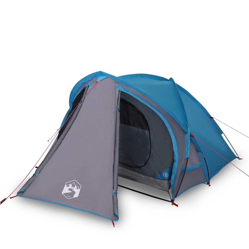Tente de camping 2 personnes bleue 320x140x120 cm 185T taffetas