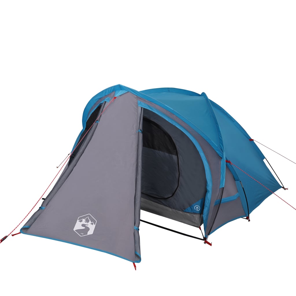 Tente de camping 2 personnes bleue 320x140x120 cm 185T taffetas