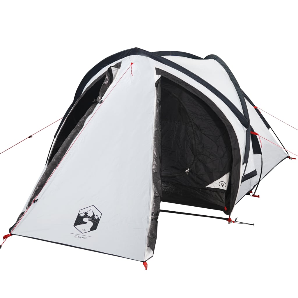 Tente de camping 2 personnes blanc 320x140x120 cm 185T taffetas