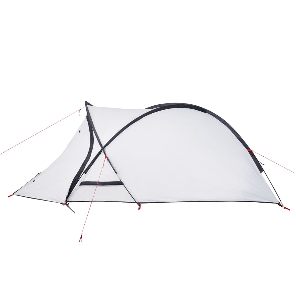 Tente de camping 2 personnes blanc 320x140x120 cm 185T taffetas
