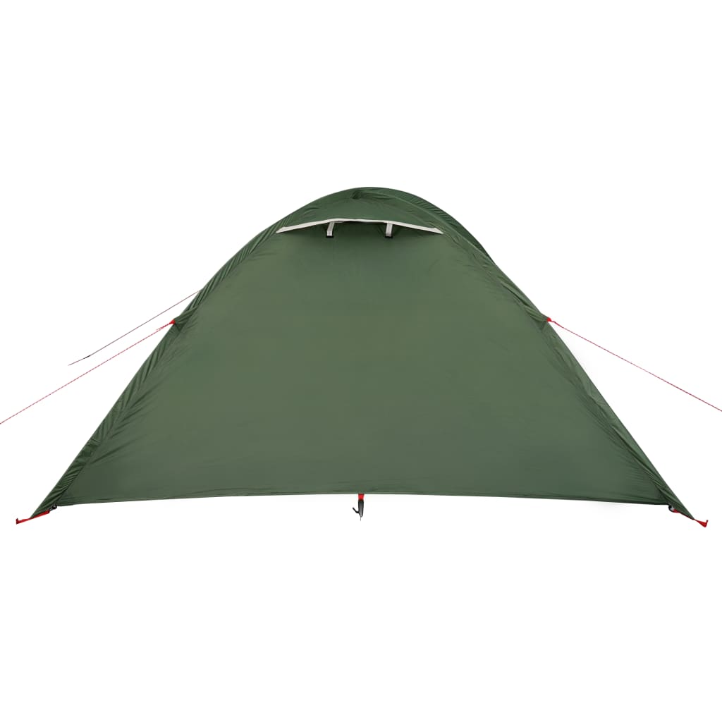 Tente de camping 4 personnes verte 300x250x132 cm 185T taffetas