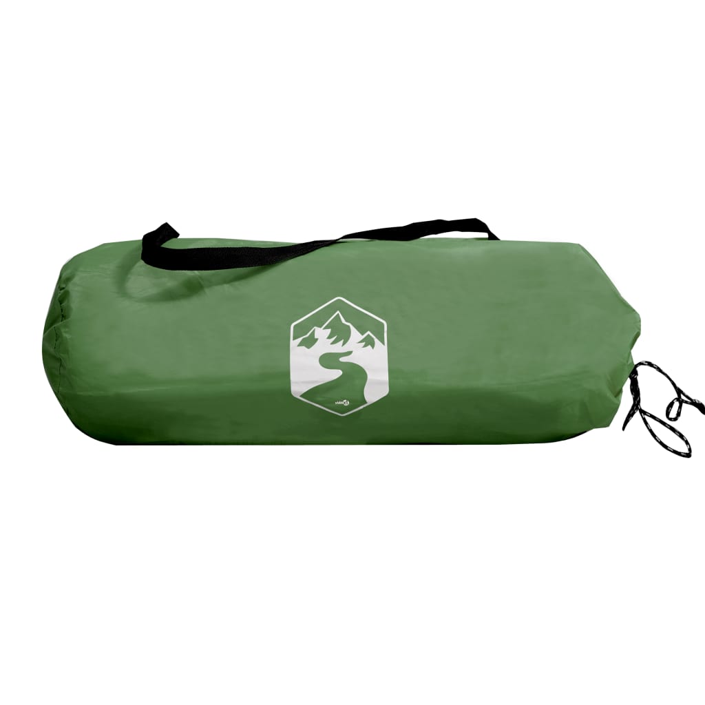 Tente de camping 4 personnes verte 300x250x132 cm 185T taffetas