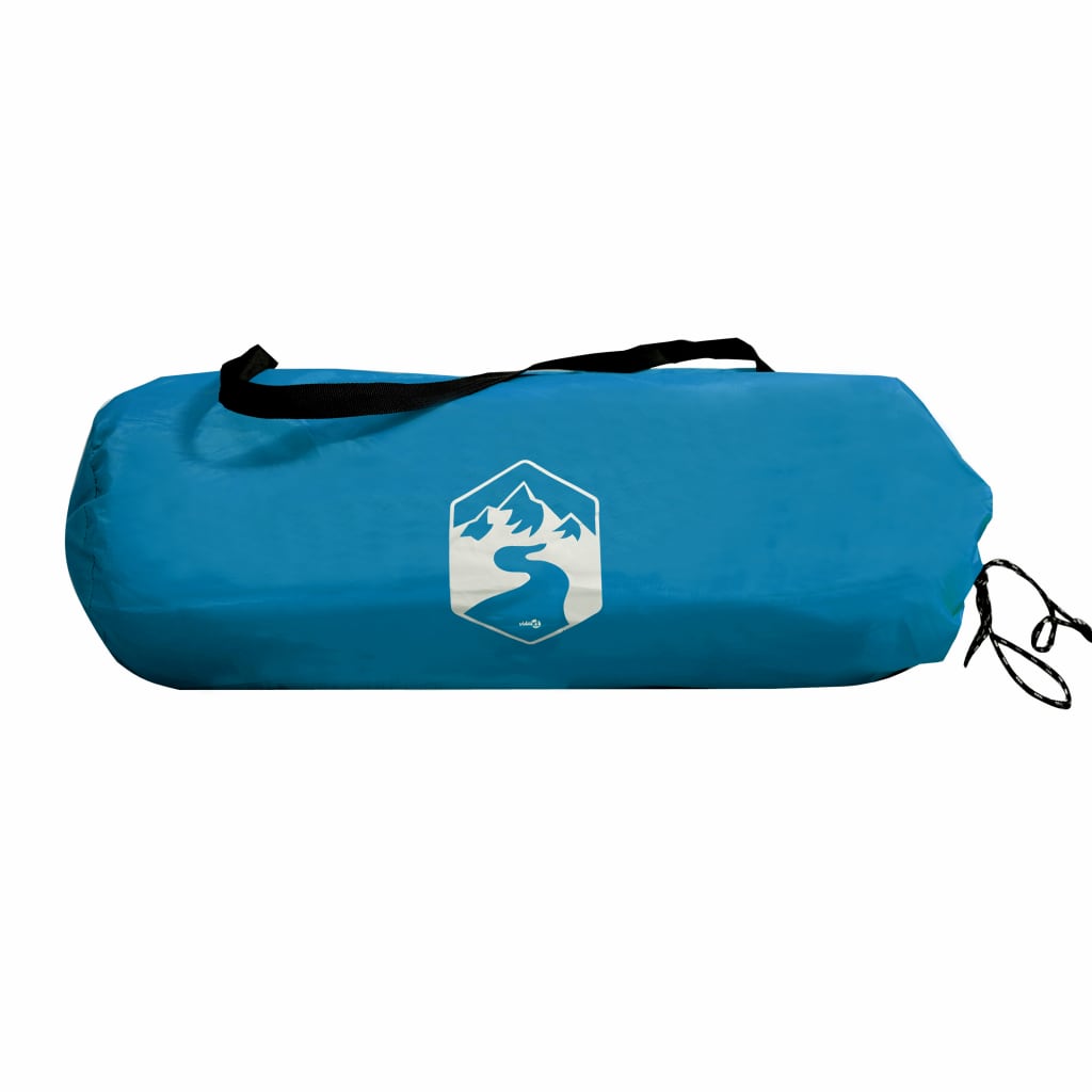 Tente de camping 4 personnes bleue 360x135x105 cm 185T taffetas