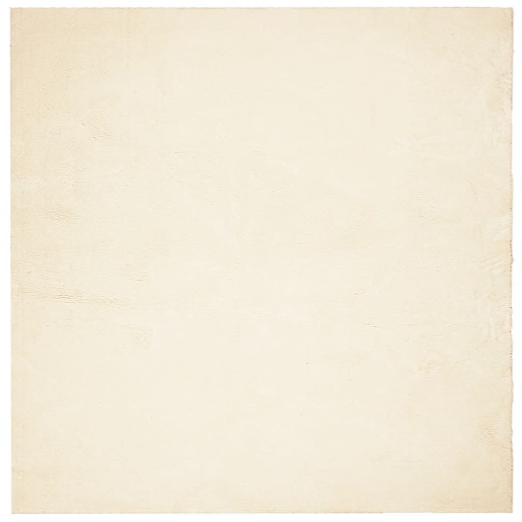 Teppich HUARTE Kurzflor Weich und Waschbar Creme 160x160 cm