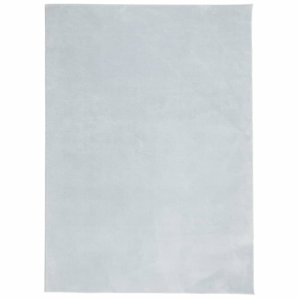 Teppich HUARTE Kurzflor Weich und Waschbar Blau 200x280 cm