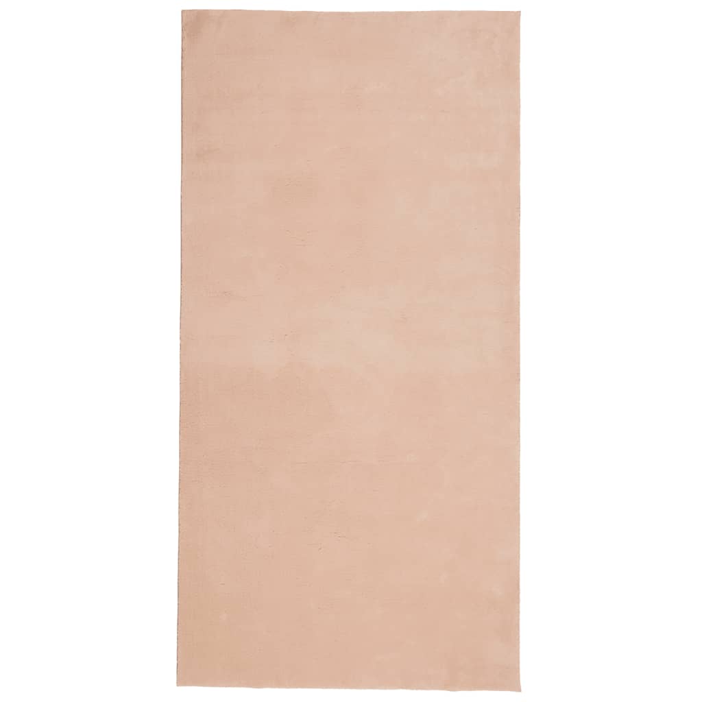 Teppich HUARTE Kurzflor Weich und Waschbar Blassrosa 100x200 cm