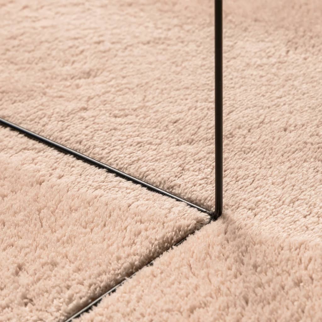 Teppich HUARTE Kurzflor Weich und Waschbar Blassrosa 200x200 cm