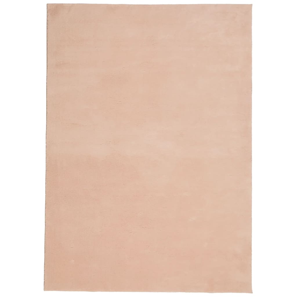 Teppich HUARTE Kurzflor Weich und Waschbar Blassrosa 200x280 cm