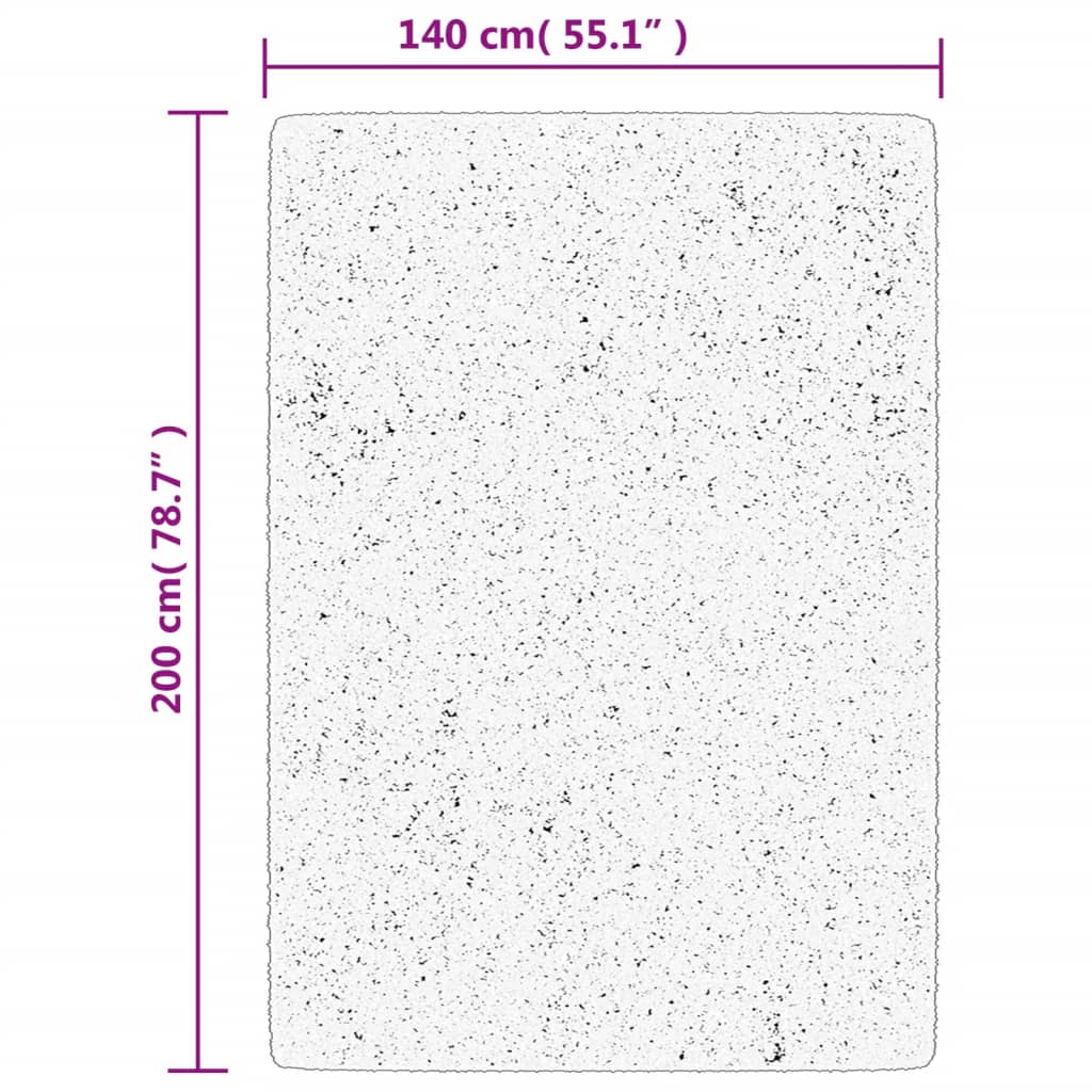 Rug HUARTE Short Pile Soft and Washable Red 140x200 cm