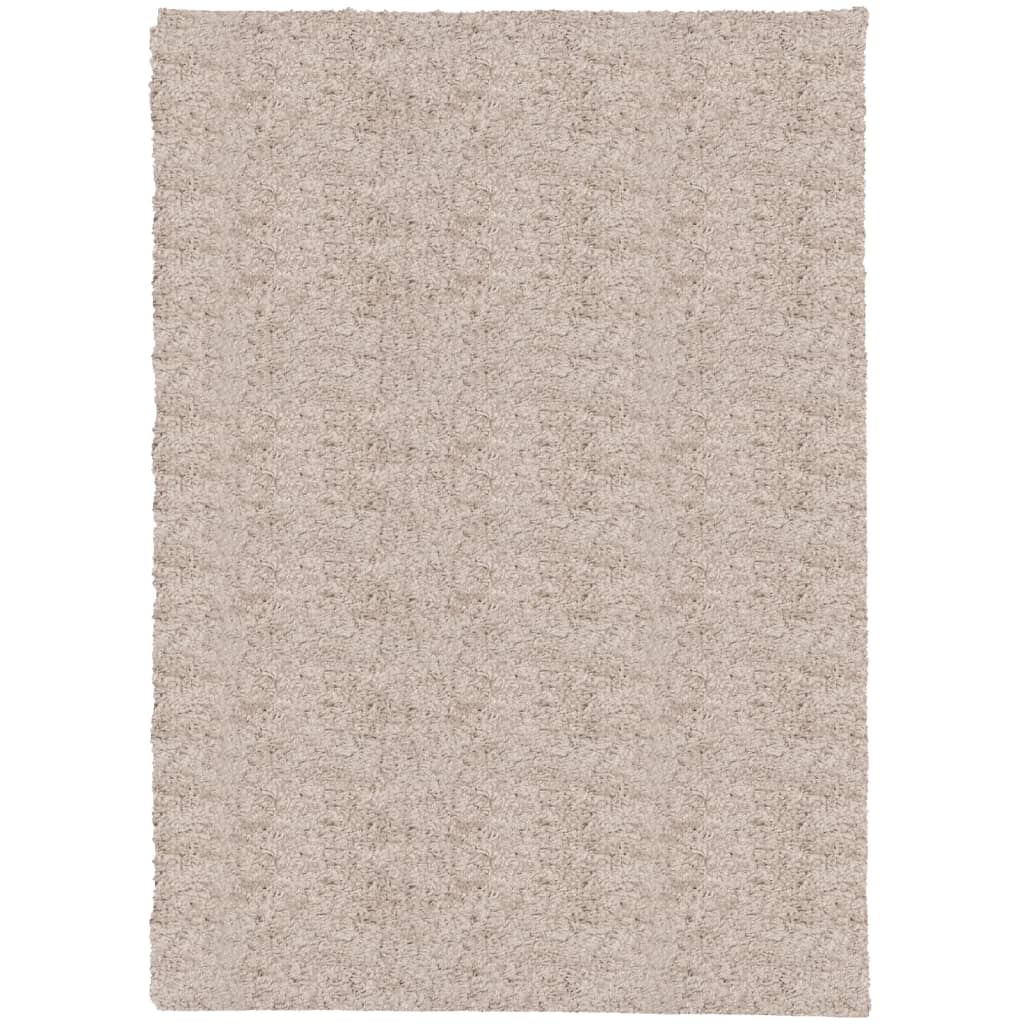Tapis shaggy PAMPLONA poils longs moderne beige 200x280 cm
