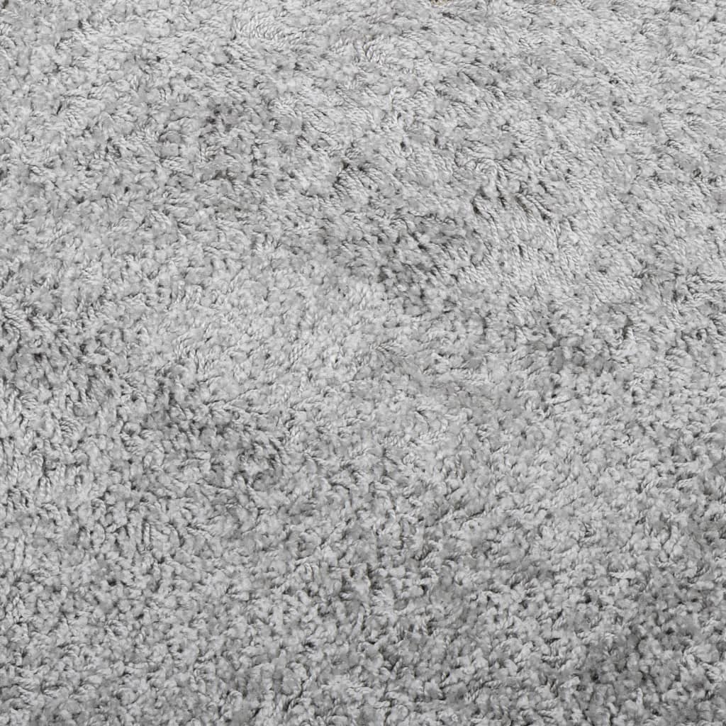 Shaggy rug PAMPLONA high pile modern gray 80x150 cm