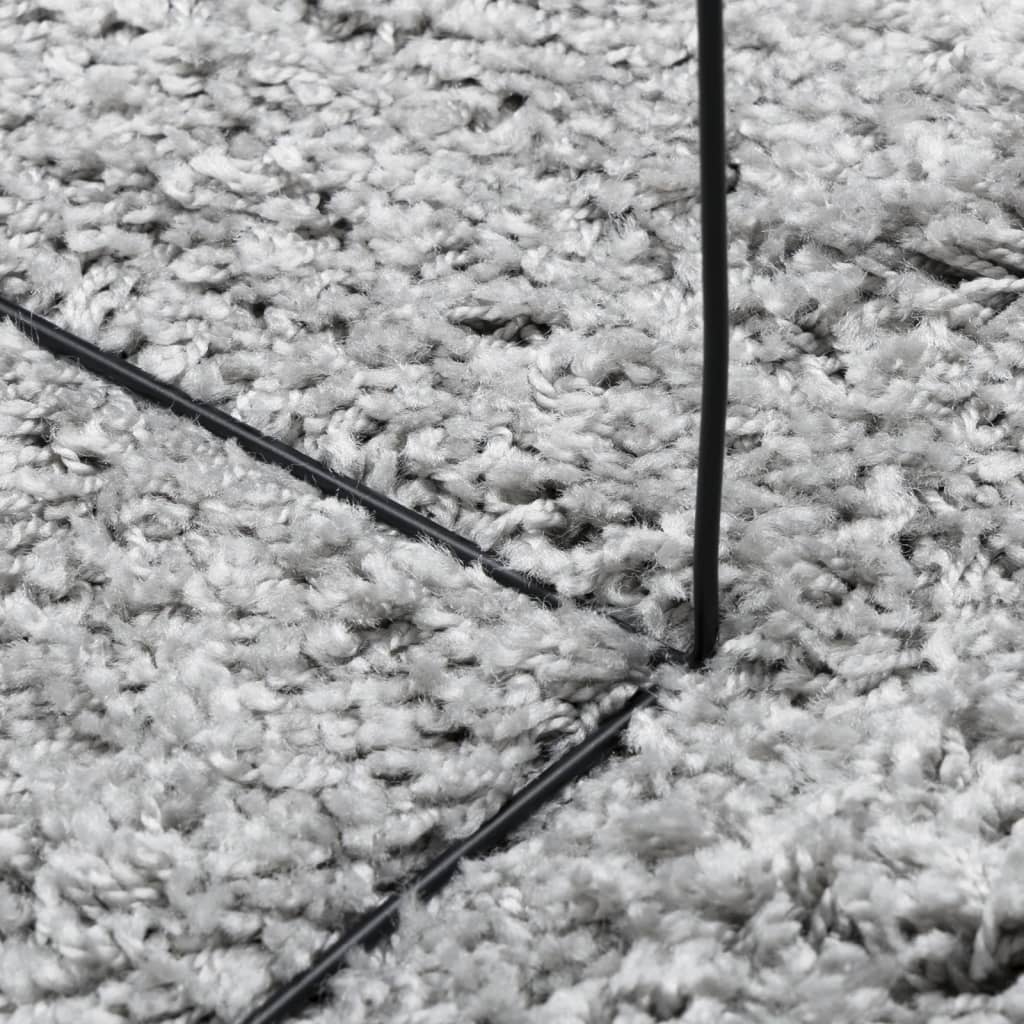 Shaggy rug PAMPLONA high pile modern gray 80x250 cm