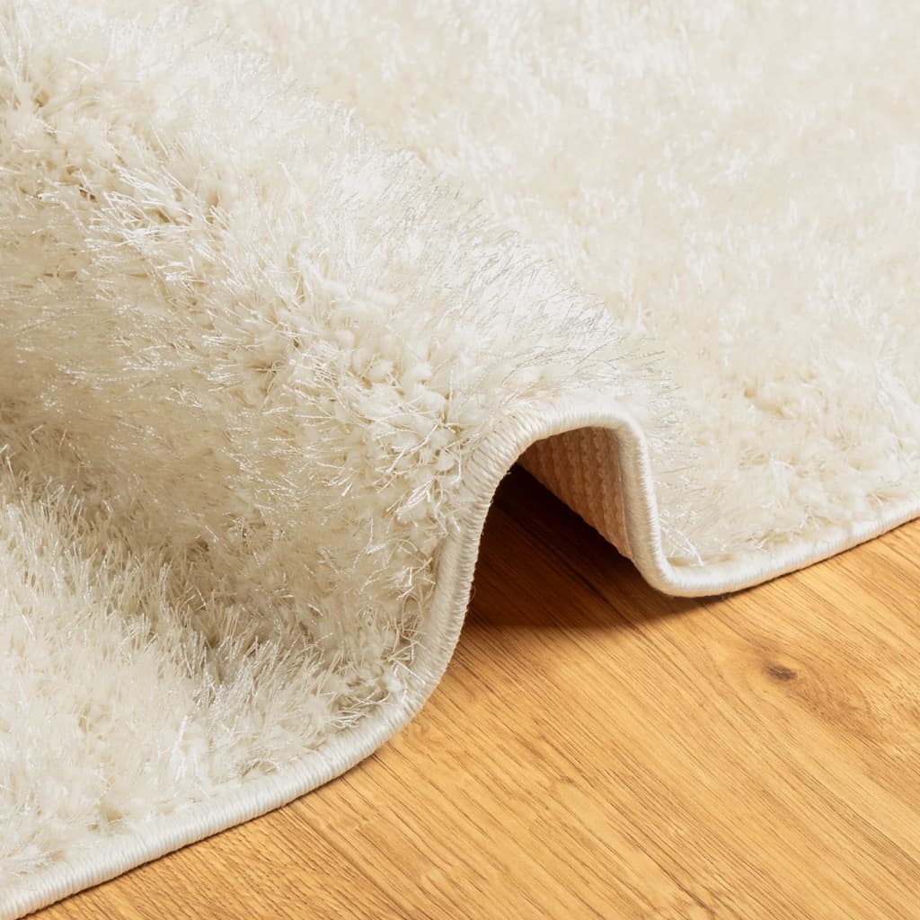 Carpet ISTAN high pile shiny cream 160x230 cm
