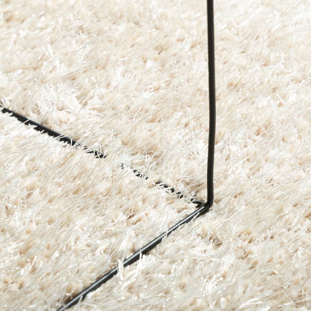Carpet ISTAN high pile shiny cream 160x230 cm