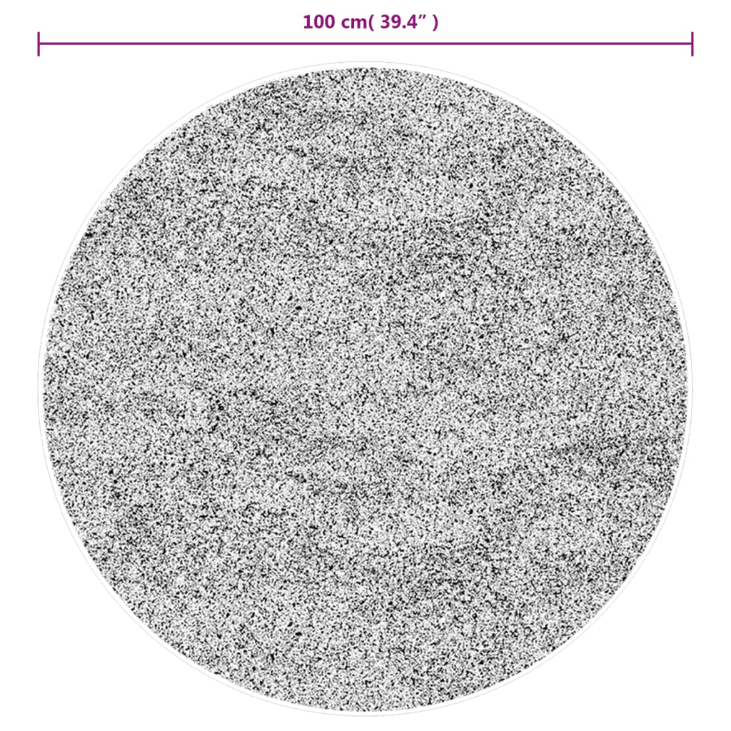 Tapis ISTAN poils longs crème brillant Ø 100 cm
