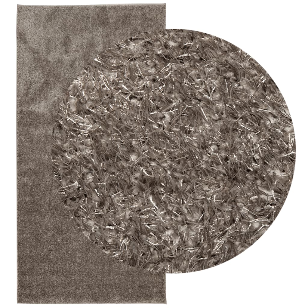 Tapis ISTAN poils longs gris brillant 100x200 cm