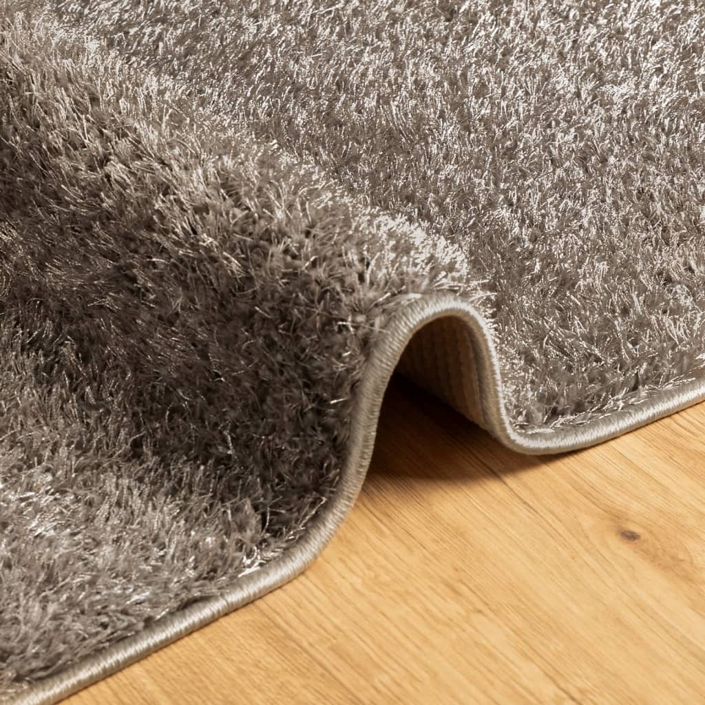 Tapis ISTAN poils longs gris brillant 100x200 cm